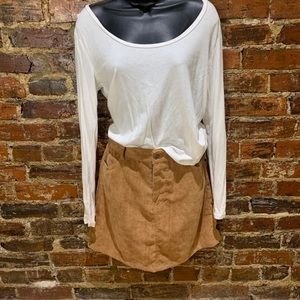 Corduroy mini skirt
